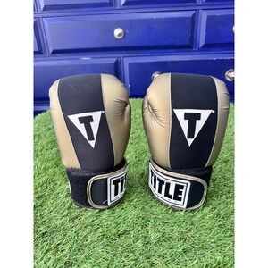 Title Boxing Gel Enforced Lining Bag Gloves Gold Black Mens Medium Training MMA